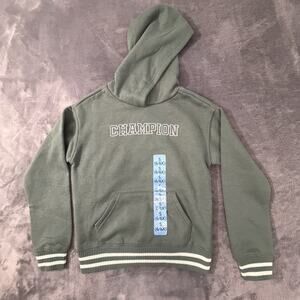 Champion Boys Logo Fleece Hoodie Dark Forest S (6/6X) Pullover